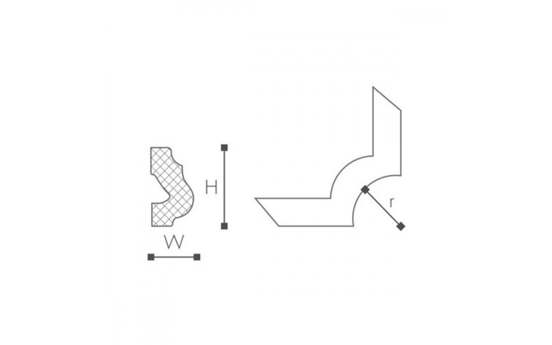 NMC Угол к молдингу O-16