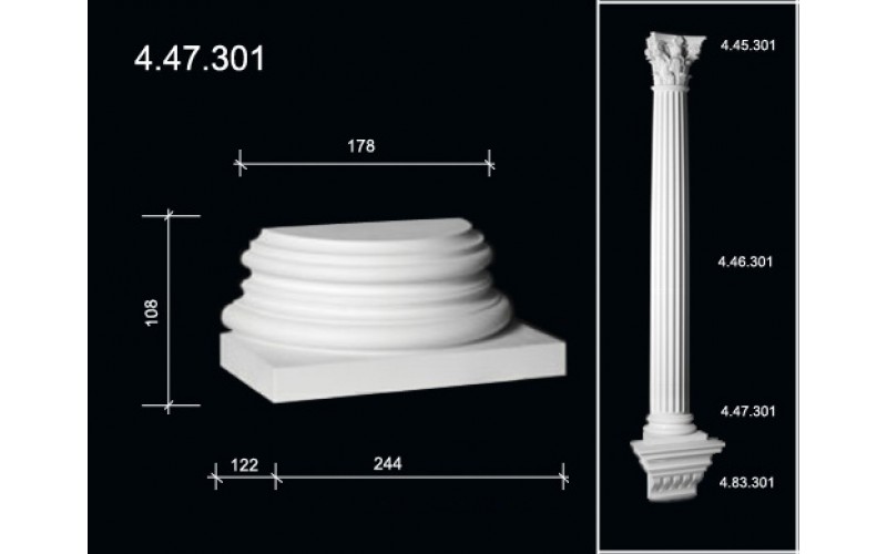 Комплект Полуколонна Европласт 4.45.301+4.46.301+4.47.301/4.47.302+4.83.301