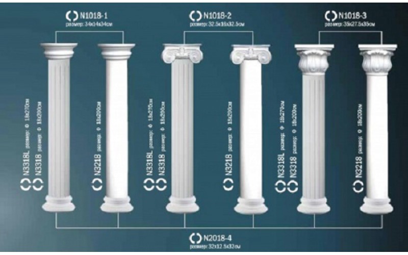 Лепной декор Perfect Полуколонна N3218
