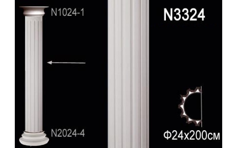 Лепной декор Perfect Полуколонна N3224