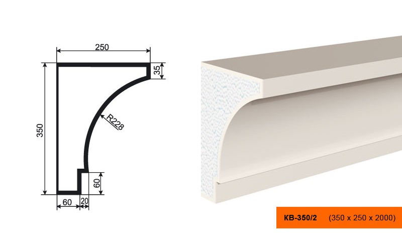 Карниз Lepninaplast КВ-350/2