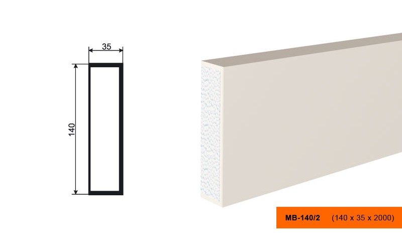 Молдинг фасадный Lepninaplast МВ-140/2