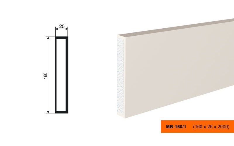 Молдинг фасадный Lepninaplast МВ160/1