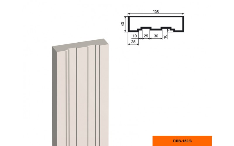 Пилястра составная Lepninaplast  ПЛВ-150/3 (тело)