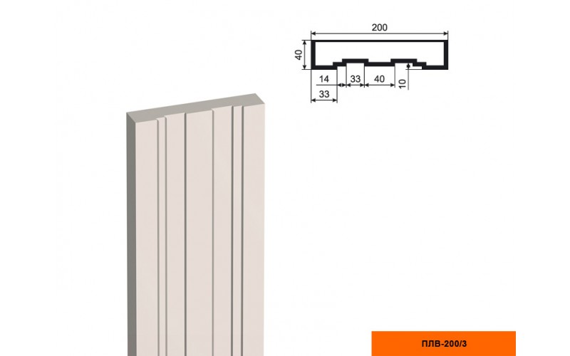 Пилястра составная Lepninaplast  ПЛВ-200/3 (тело)