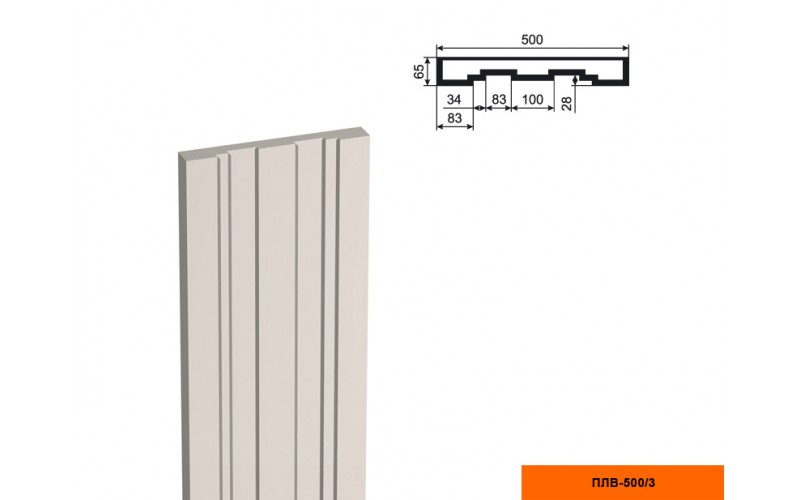 Пилястра составная Lepninaplast  ПЛВ-500/3 (тело)